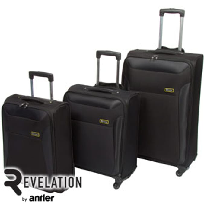 Antler Revelation Nexus Superlight Wheel Case Black suit cases luggage cabin bags cabin suitcases small suitcases cabin cases Home Bargains