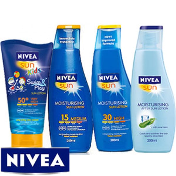 Nivea Family Sun Care Kit sun cream lotion after sun Home Bargains