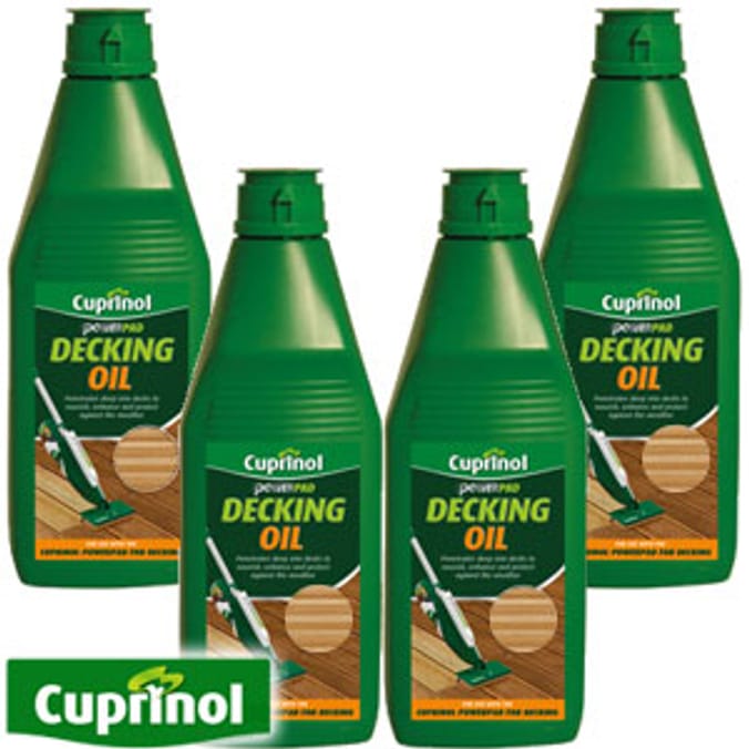 Cuprinol PowerPad Decking Oil Natural Oak (4 Litres) stain varnish