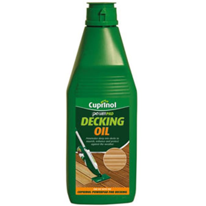 Cuprinol PowerPad Decking Oil Natural Oak (4 Litres) stain varnish