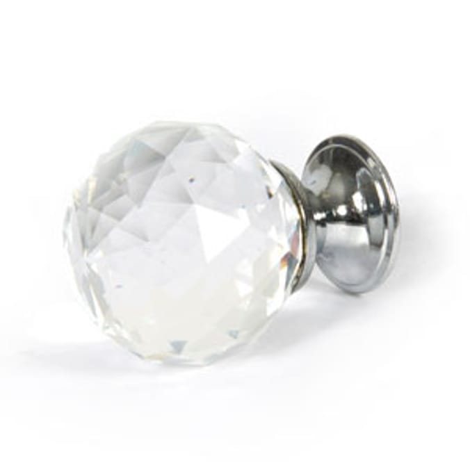 Home Style Glass Drawer Knobs Medium (Set of 8) handles Home Bargains