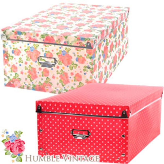 Humble Vintage Folding Storage Box Large Home Bargains