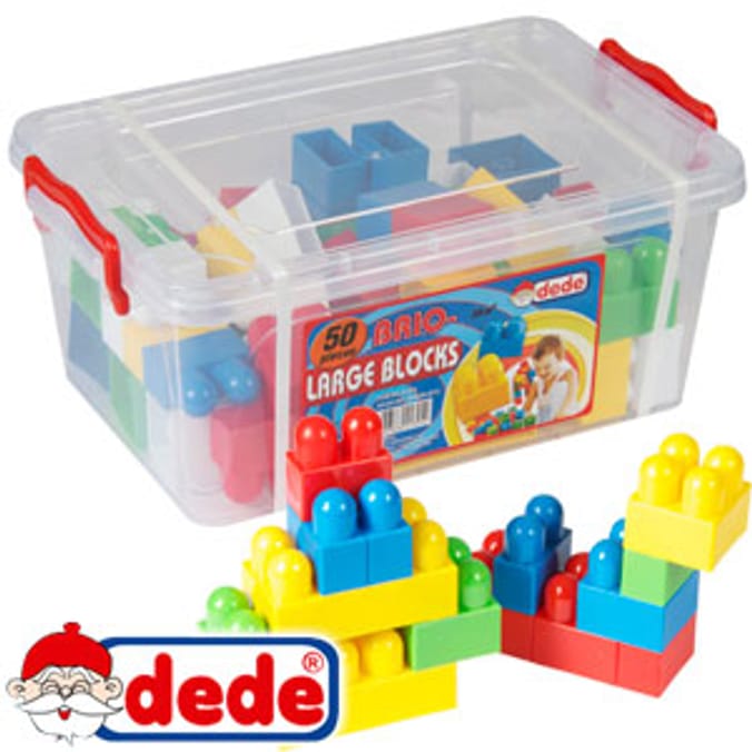 Brio Large Building Blocks 50 Piece Tub lego bricks Home Bargains