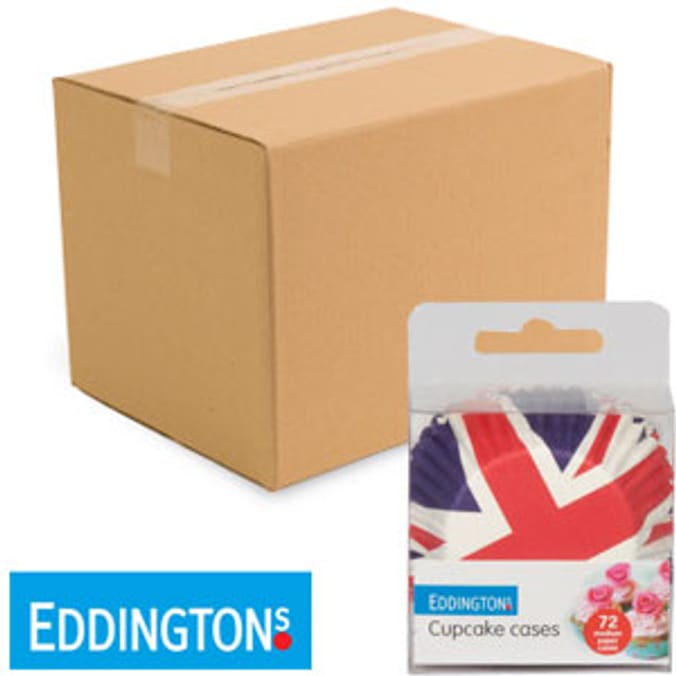 Union Jack Cupcake Cases (864 x Medium Individual Cases) Home Bargains