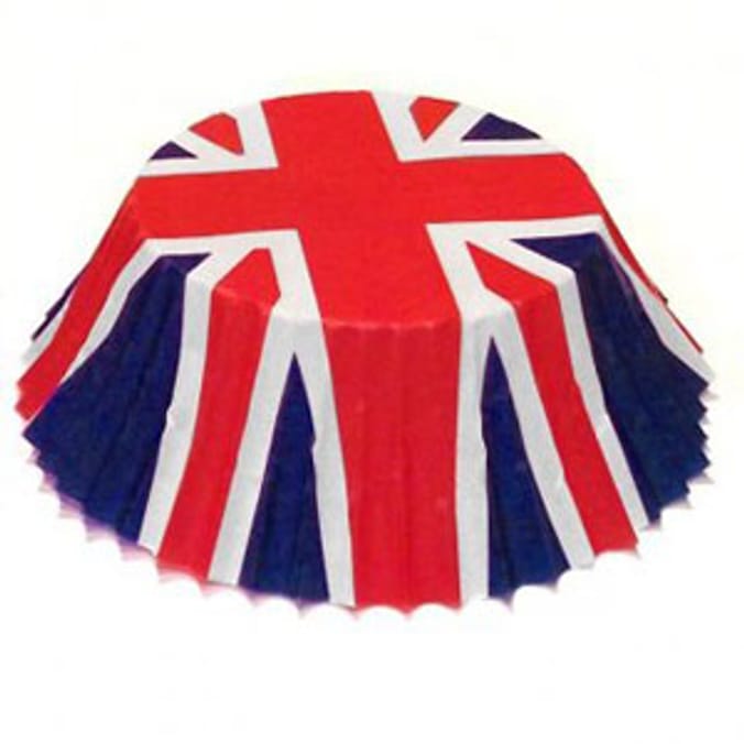 Union Jack Cupcake Cases (864 x Medium Individual Cases) Home Bargains