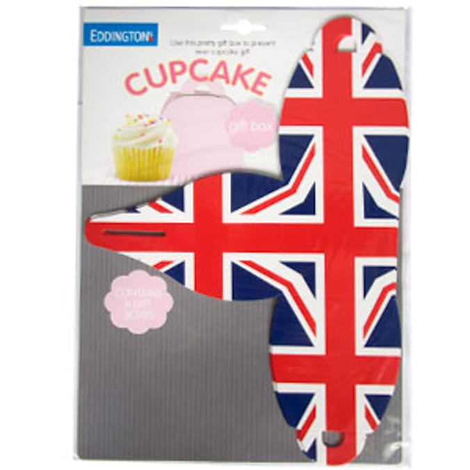 Union Jack Cupcake Gift Box (Case of 144) Home Bargains