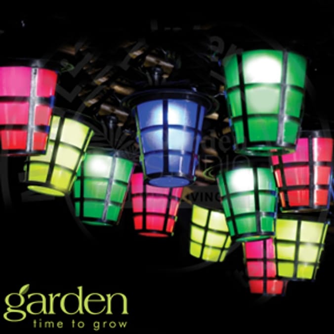 Coloured garden deals lanterns