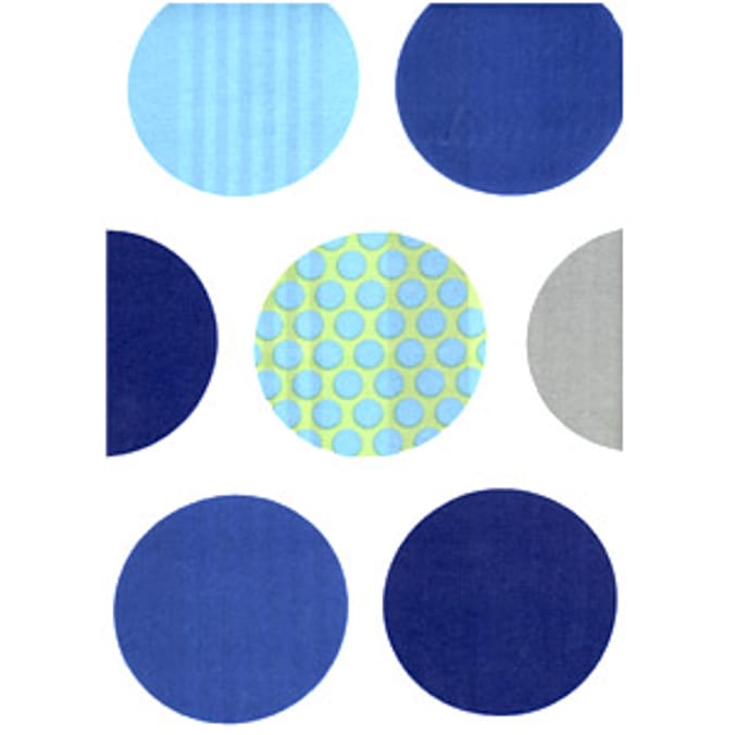 Double Duvet Cover & Pillowcases Circles Blue Home Bargains