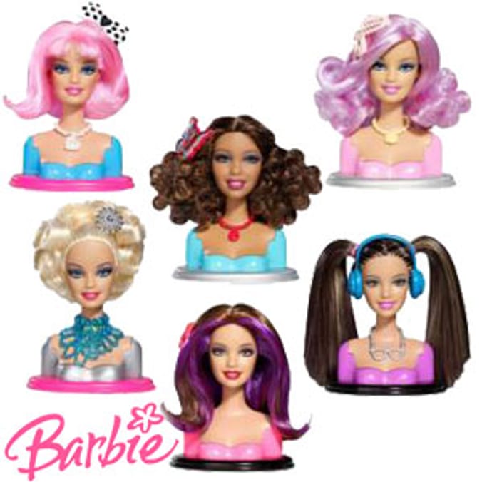 Barbie Fashionistas Swappin Style Heads Case of 6 Home Bargains