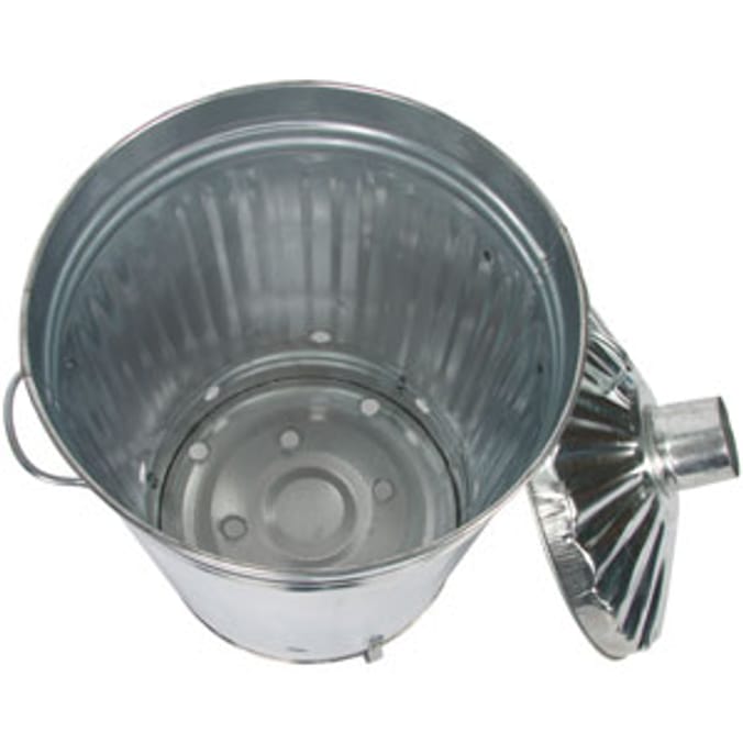 Galvanised 18" Taper Incinerator Bin , garden, waste bin, privacy bin Home Bargains