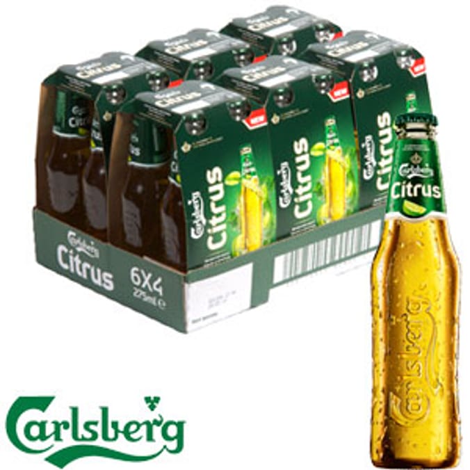 Carlsberg Citrus Lager (24 x 275ml Bottles) beer Home Bargains