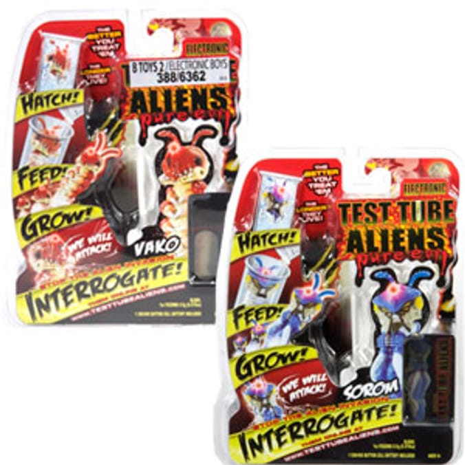 Electronic Test Tube Aliens Pure Evil (Set of 2) Home Bargains
