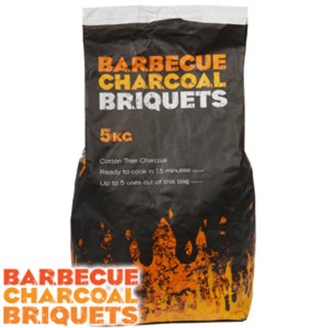 Charcoal BBQ Briquets 5kg Bag barbecue Home Bargains