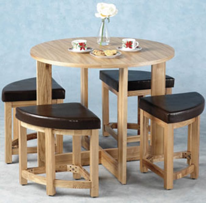 Space Saving Dining Set Round Home Bargains