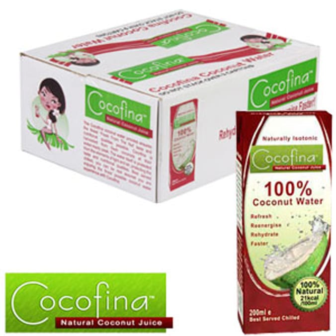 Cocofina 100% Coconut Water (36 x 200ml Cartons)