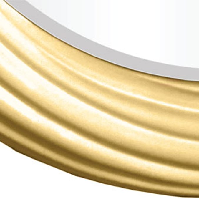 Champagne Gold Round Twist Mirror Home Bargains