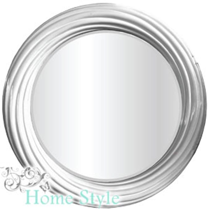 Silver Round Twist Mirror Home Bargains