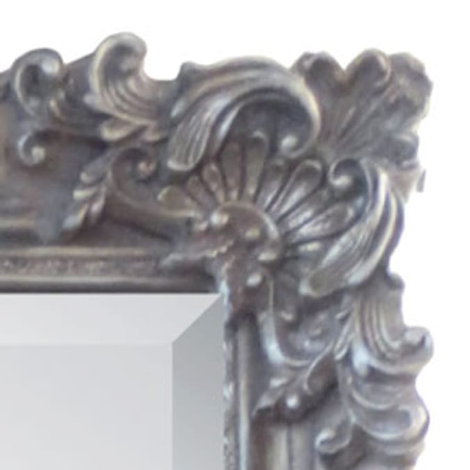 Silver Ornate Mirror (90 x 60cm) Home Bargains