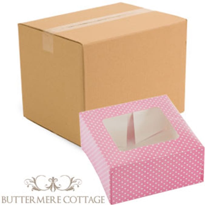 Buttermere Cottage Polka Dot Cupcake Boxes x 72 Home Bargains