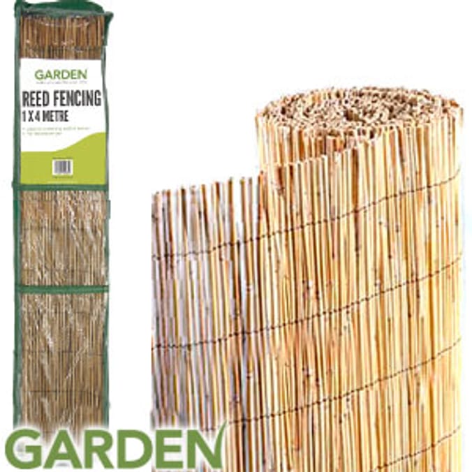 Garden Reed Fencing 1 x 4M, garden fence Home Bargains