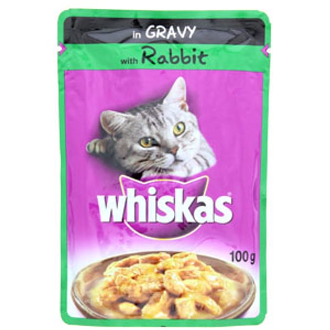 Whiskas Pouches: Rabbit in Gravy (Case 24 Pouches)