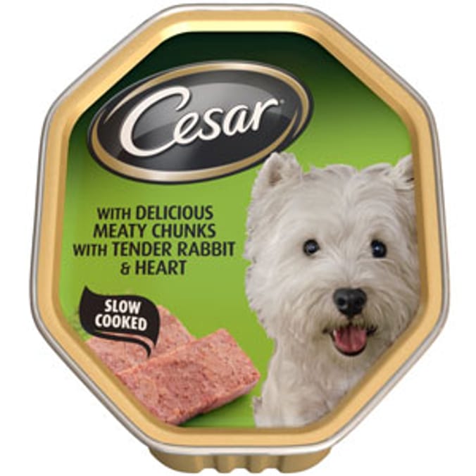 Cesar With Tender Rabbit & Heart (14 x 150g Trays), dog food, pet food