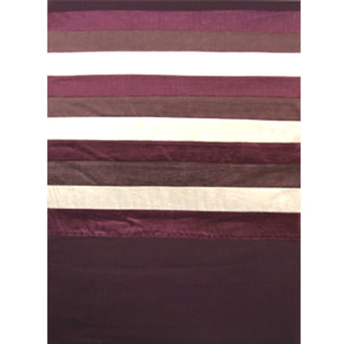 Fully Lined Curtains: Ribbon Bands Aubergine (167 x 183cm)