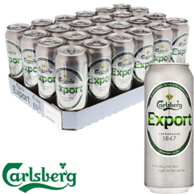 Carlsberg Export (24 x 500ml Cans) Home Bargains