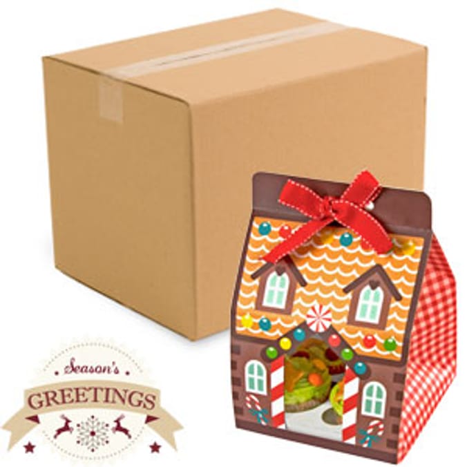 Christmas Sweethouse Cupcake Boxes (Case of 48) Home Bargains