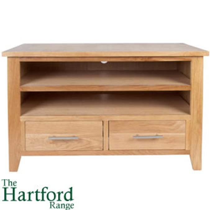 Hartford Oak TV Unit, solid oak, furniture, shelves, storage Home