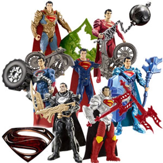 Superman Man of Steel 4" Action Figures (Set of 3) Home Bargains