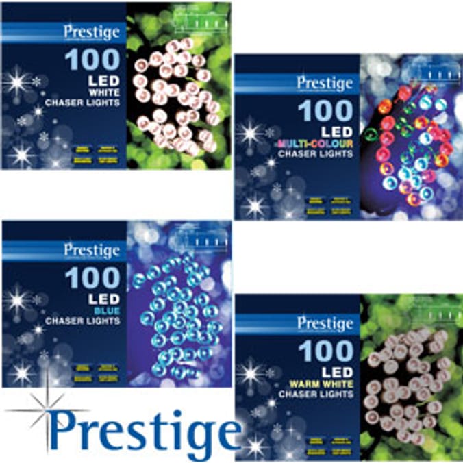 Prestige Christmas 100 LED Chaser Lights Home Bargains