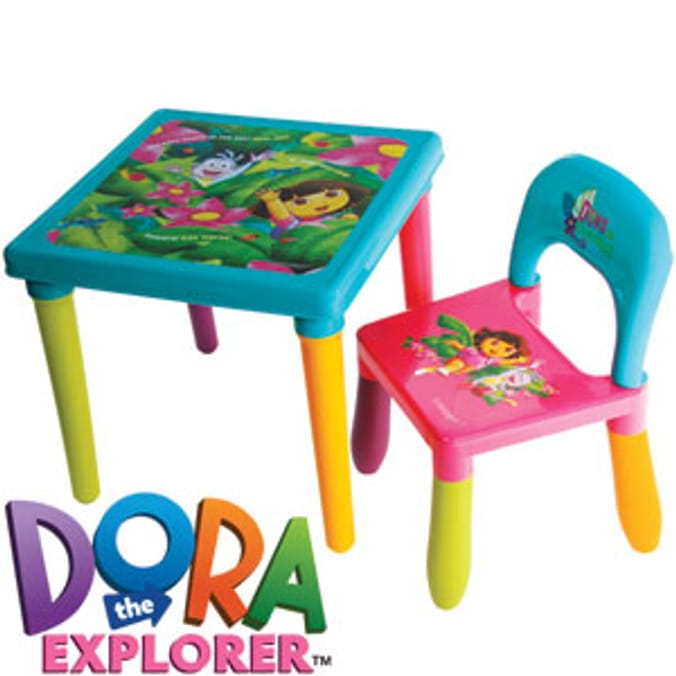Dora the Explorer Table and Chair Set Home Bargains