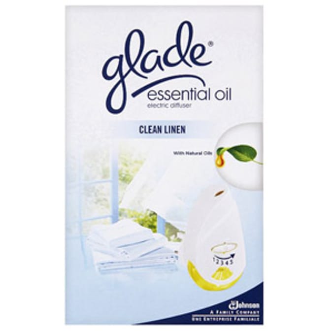 Glade Essential Oil Electric Diffuser Clean Linen Home Bargains