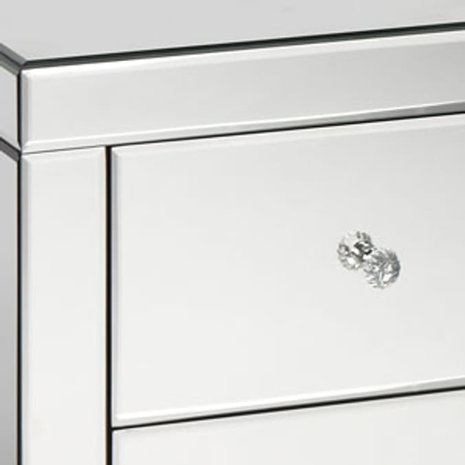 Mirrored 3 Drawer Bed Side bedside table bed side Home Bargains
