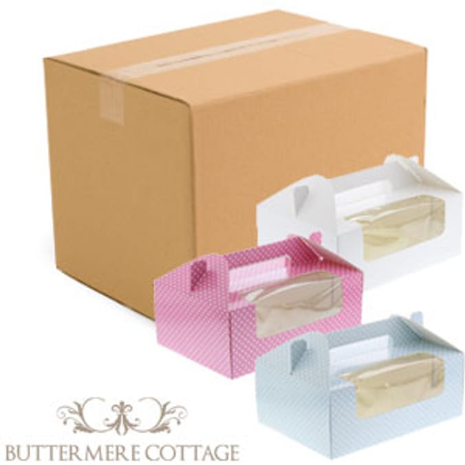 Buttermere Cupcake Handled Boxes (36 x Boxes) Home Bargains
