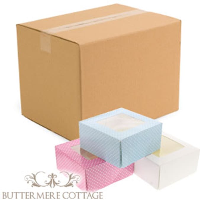 Buttermere Cupcake Boxes (72 x Small Boxes) plain white baking muffin