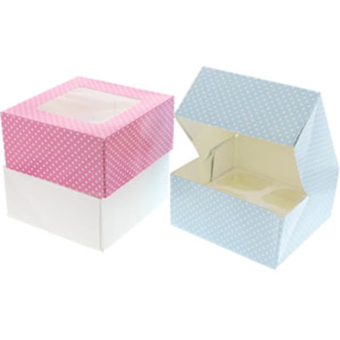 Buttermere Cupcake Boxes (72 x Small Boxes) plain white baking muffin