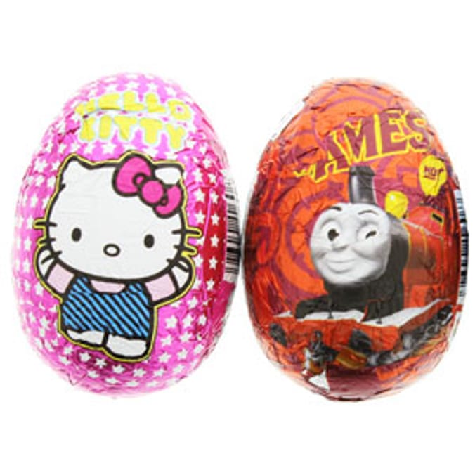 Character Chocolate Surprise Egg (Case of 36) party Home Bargains