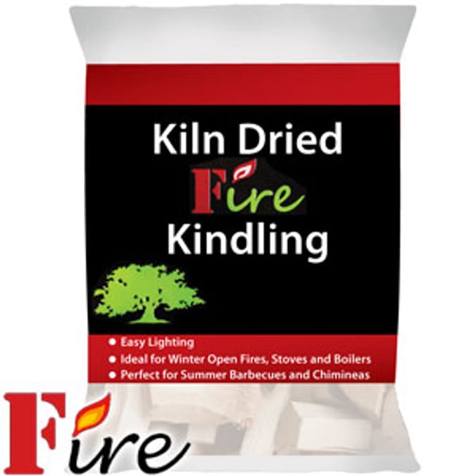 Kiln Dried Fire Kindling Carry Bag wood fuel logs coal Home Bargains