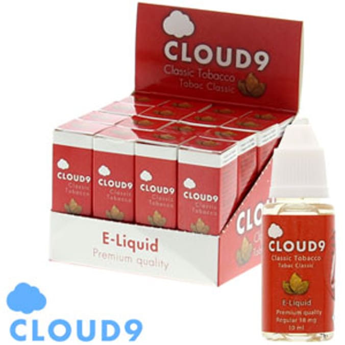 Cloud 9 E Liquid Classic Tobacco 16 x 10ml Bottles Home Bargains