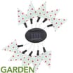 Garden Fibre Optic Solar Powered Rose Bunting Lights