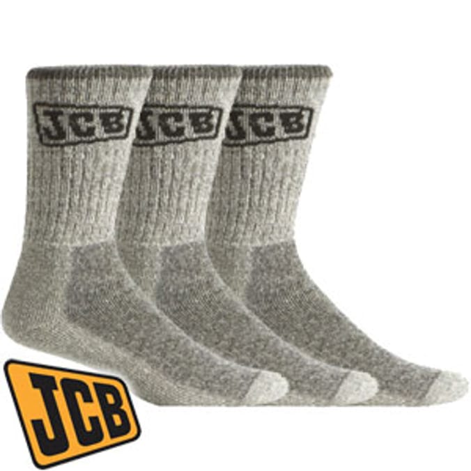 JCB Outdoor Socks Size 611( Pack 3 Pairs) Home Bargains