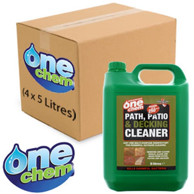 One Chem Path,Patio And Decking Cleaner Case 20Ltrs Home Bargains