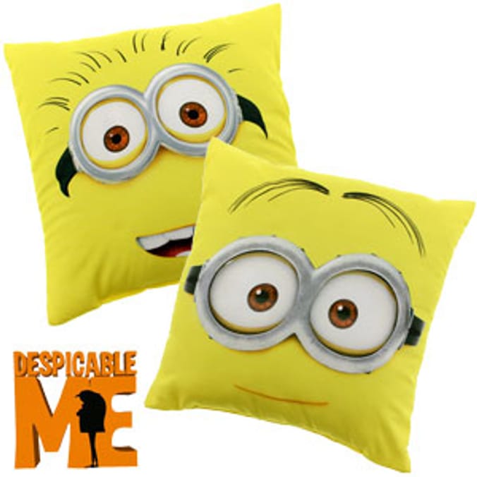 Despicable Me 2 Minion Cushion minions yellow face plush Home Bargains