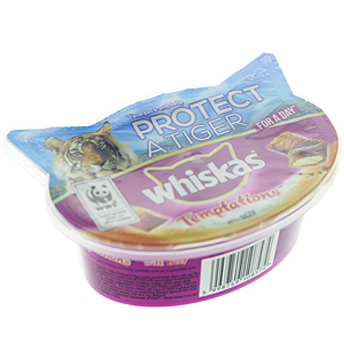 Whiskers Temptations Beef (Case of 8 Tubs) cat food treat snack Home