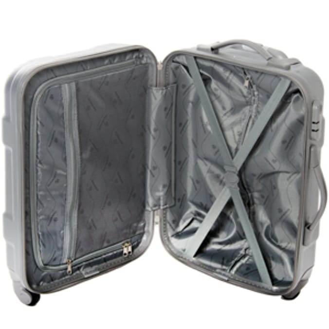 Conwood Silver Hardcase Suitcase luggage Home Bargains