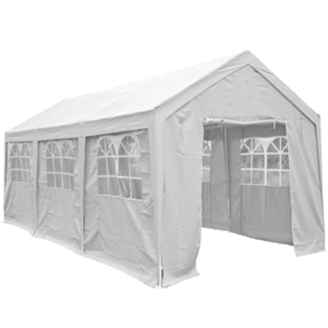 Garden Outdoor Gazebo White (3 x 6 M) party shed shelter hut gazzeebo