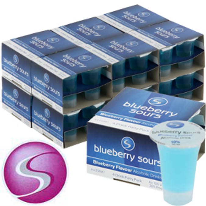 Shuda Blueberry Sours Shots (48 x 25ml Shots) Home Bargains