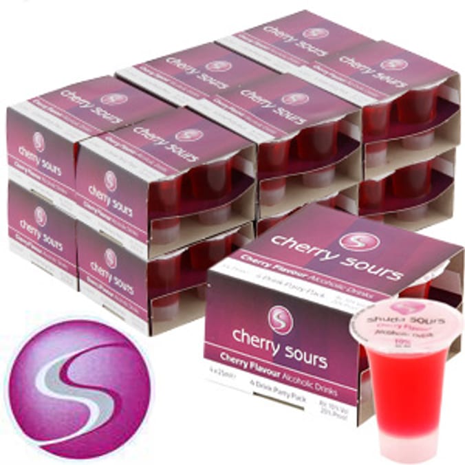 Shuda Cherry Sours Shots (Case of 12 x 4) Home Bargains